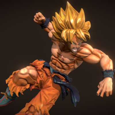  七龙珠手办 赛亚人 动漫手办su模型 