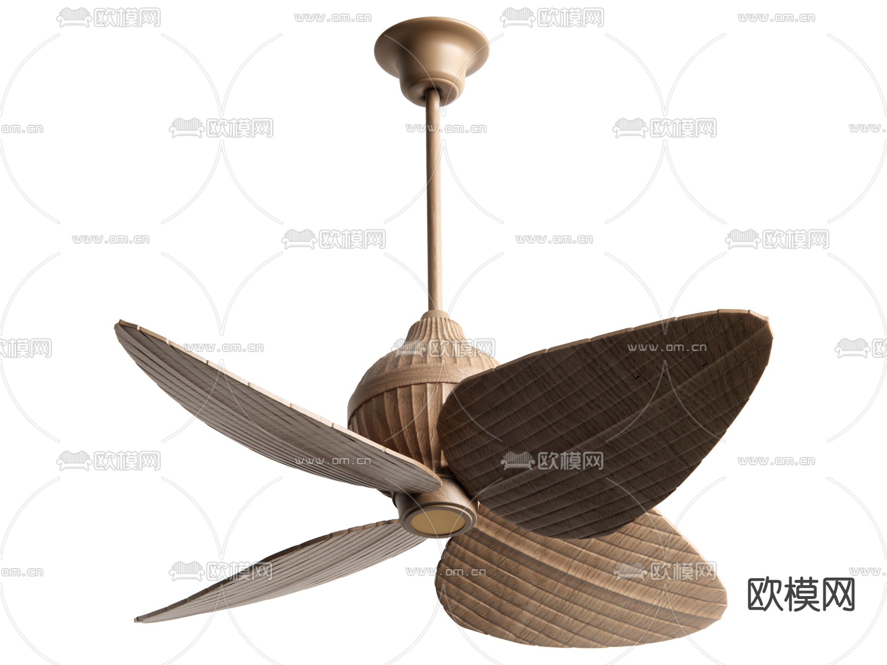 侘寂风吊扇su模型下载（渲染图2）