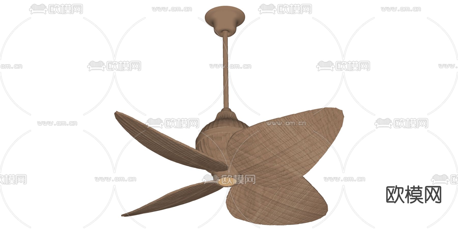 侘寂风吊扇su模型下载（渲染图1）