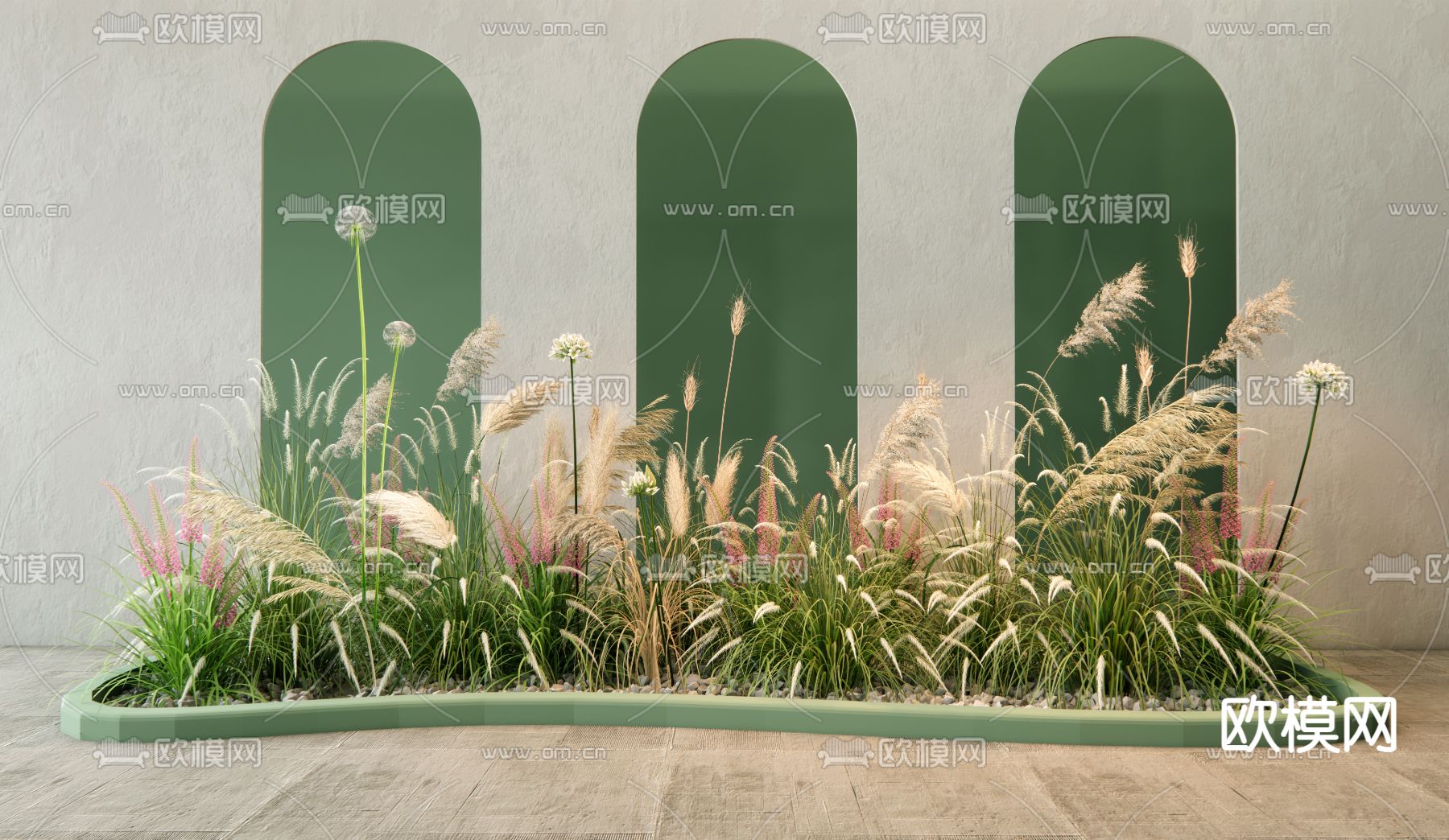 芦苇 植物堆su模型下载（渲染图1）