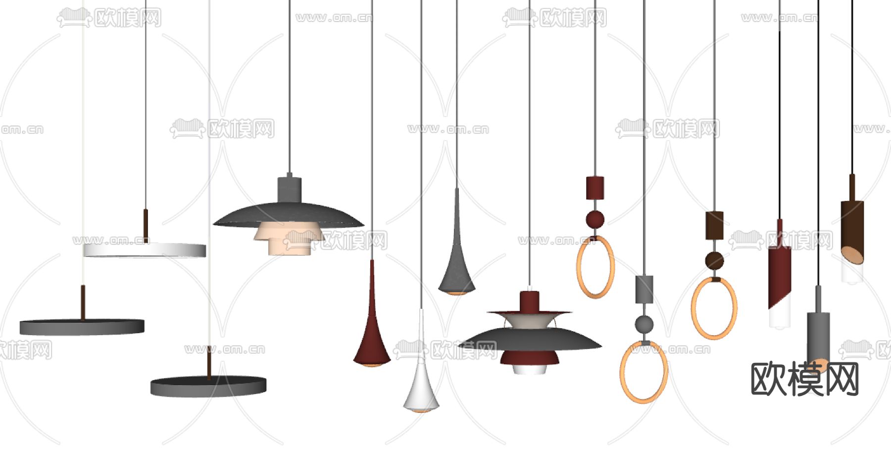 床头小吊灯su模型下载（渲染图2）