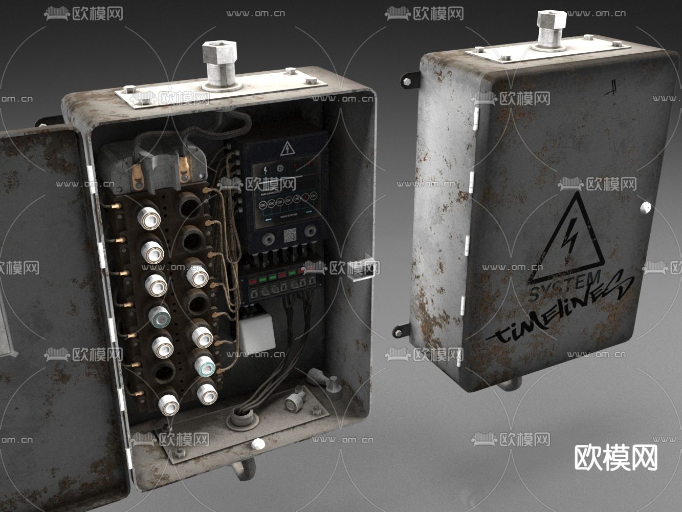 配电箱 控制箱3d模型下载