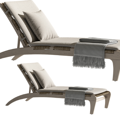  现代户外躺椅su模型 