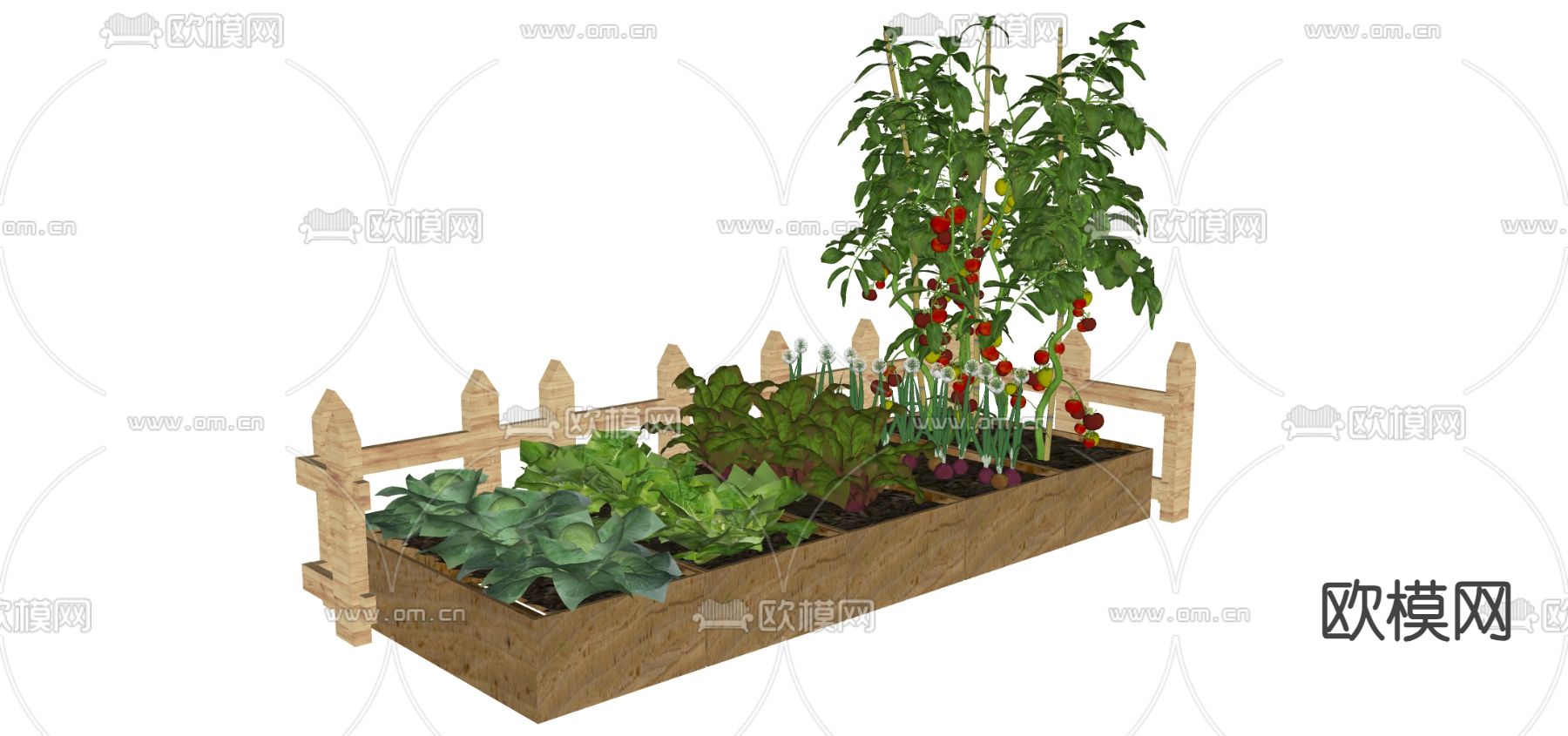 移动式菜园农作物su模型下载（渲染图1）