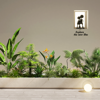  植物堆 花坛 花池su模型 