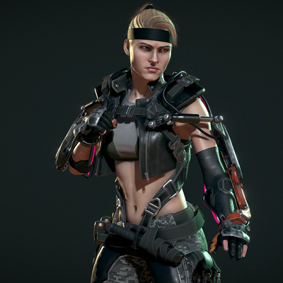  特种兵人物 特种兵 帅气战斗手办su模型 