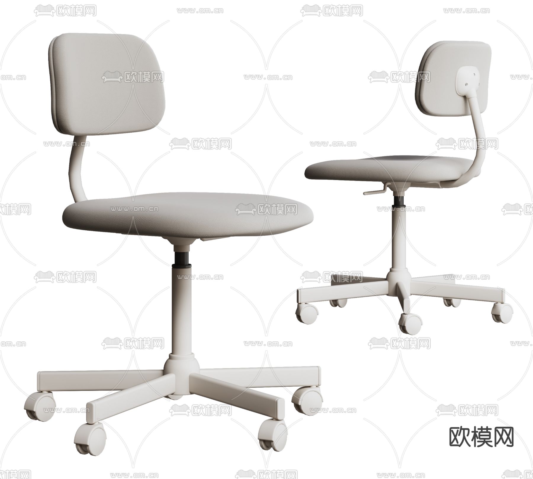 现代办公椅 单椅 转椅 椅子 会议椅su模型下载（渲染图2）