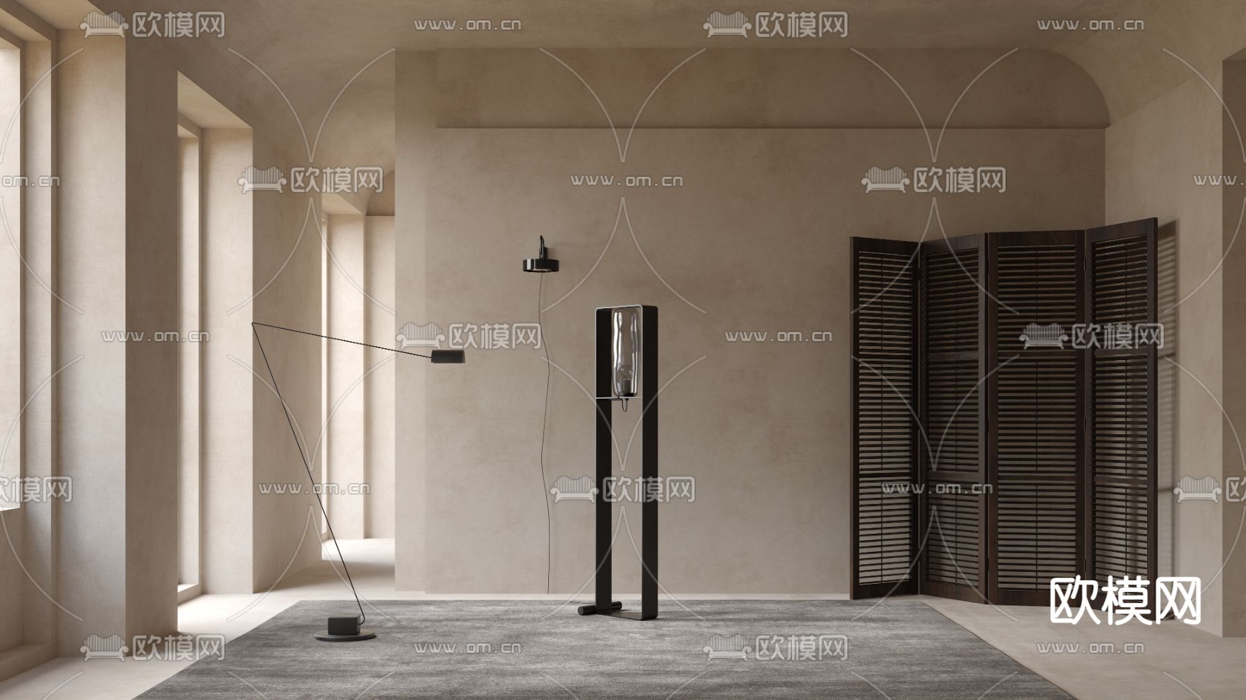 Bonaldo现代落地灯3d模型下载