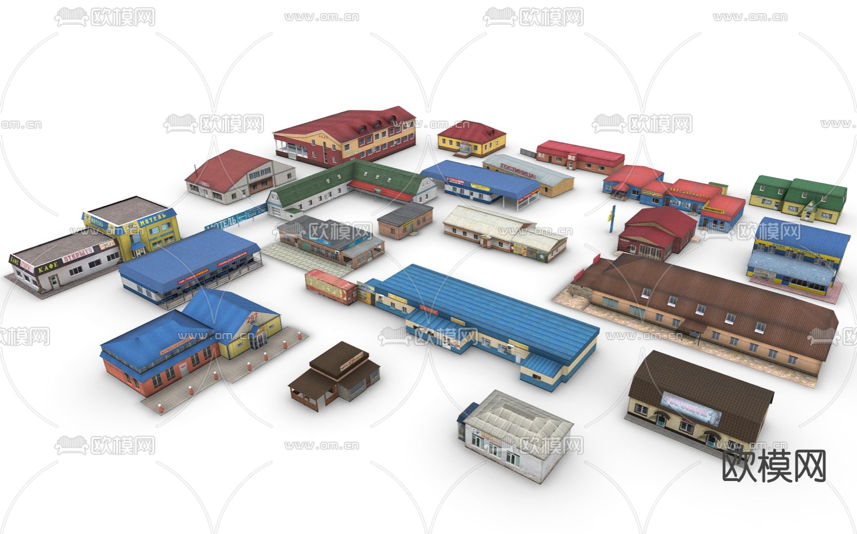 商业建筑 独栋建筑3d模型下载（渲染图1）