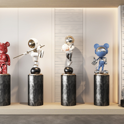  现代雕塑摆件 潮玩公仔su模型 