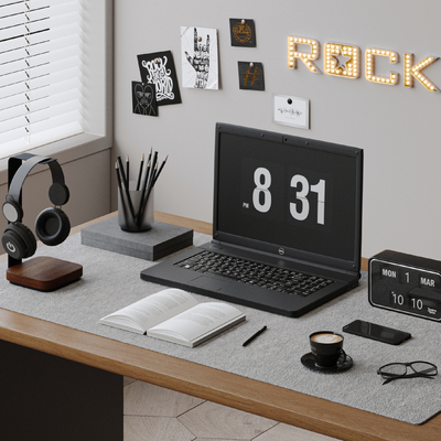  笔记本 办公用品su模型 