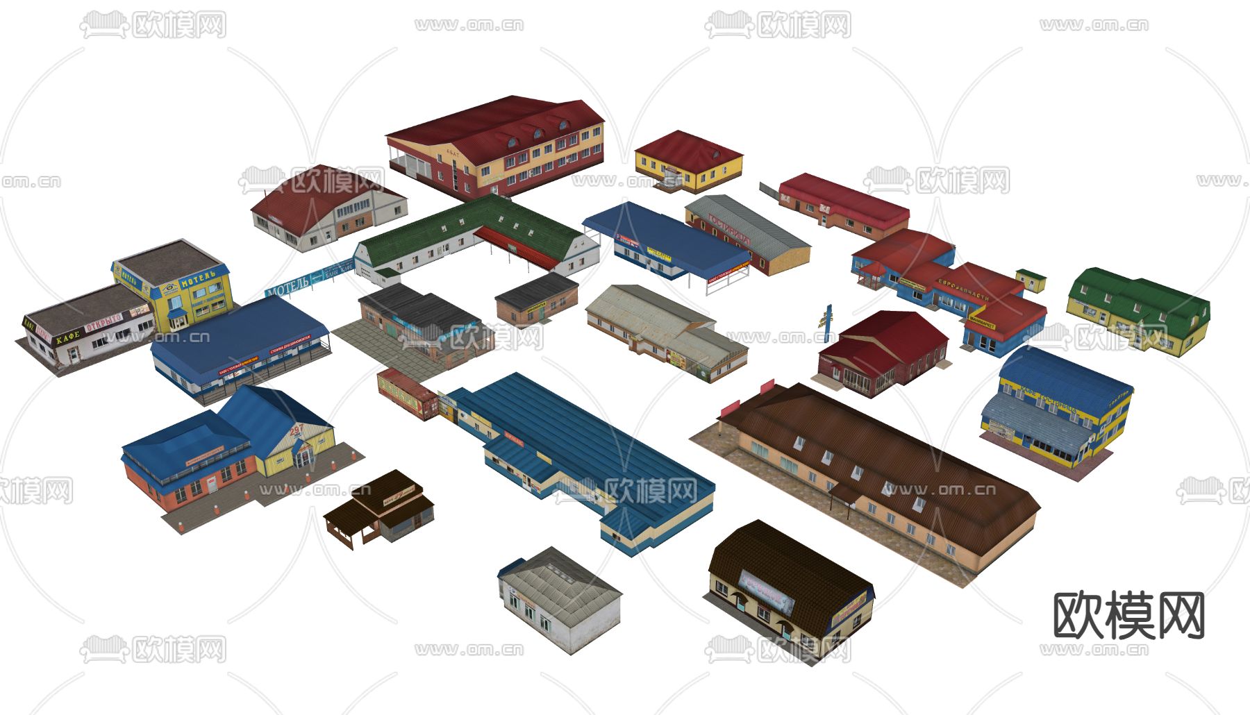商业建筑 独栋建筑3d模型下载（渲染图2）