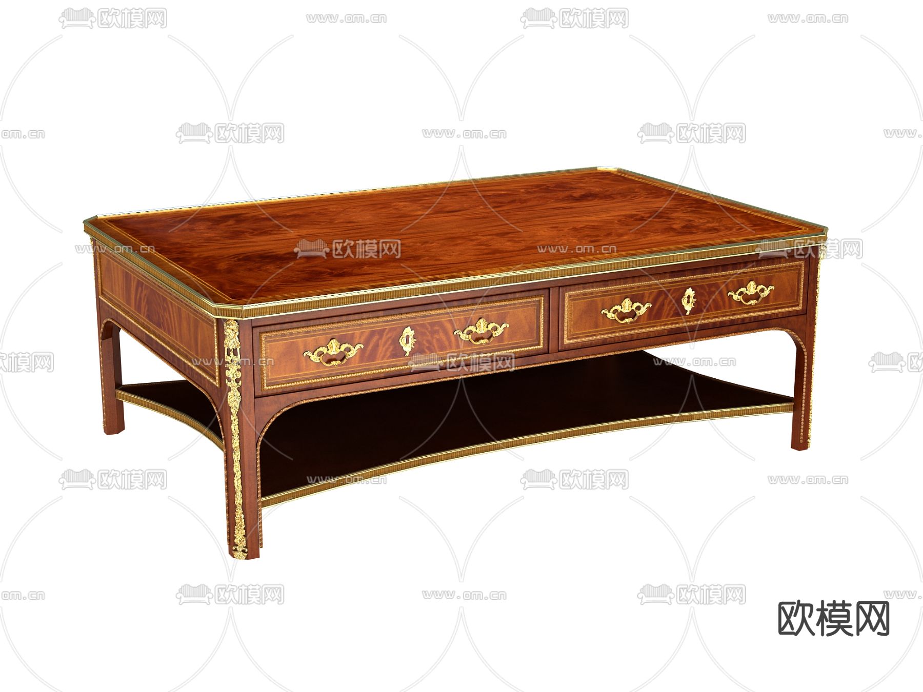 中式茶几3d模型下载