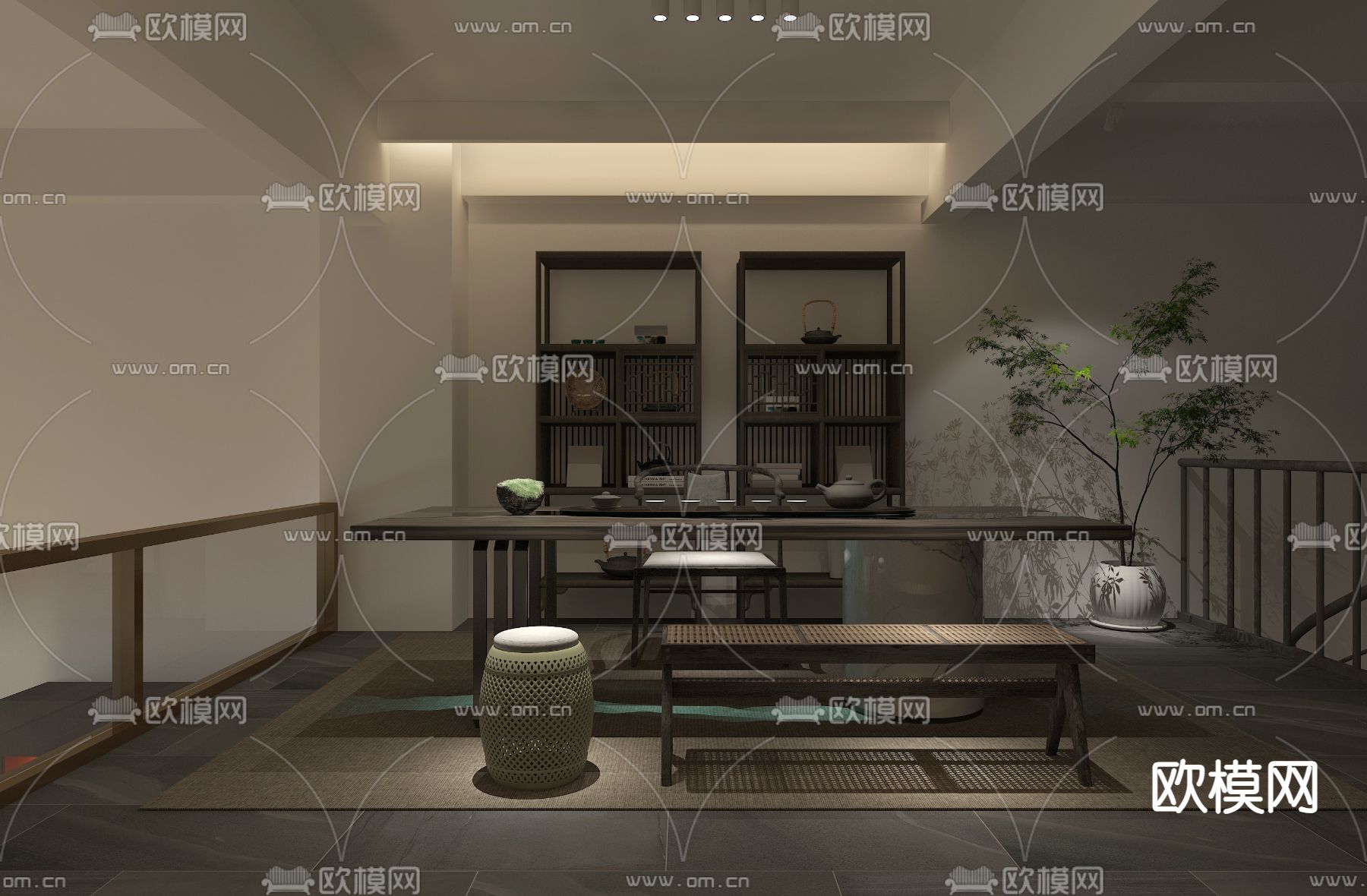 现代维修店 回收店3d模型下载（渲染图3）