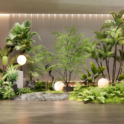  植物堆 花镜su模型 