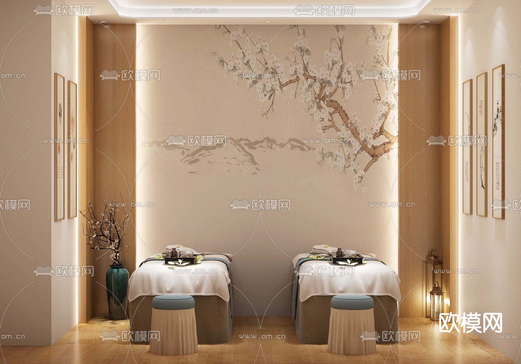 新中式采耳店3d模型下载（渲染图3）