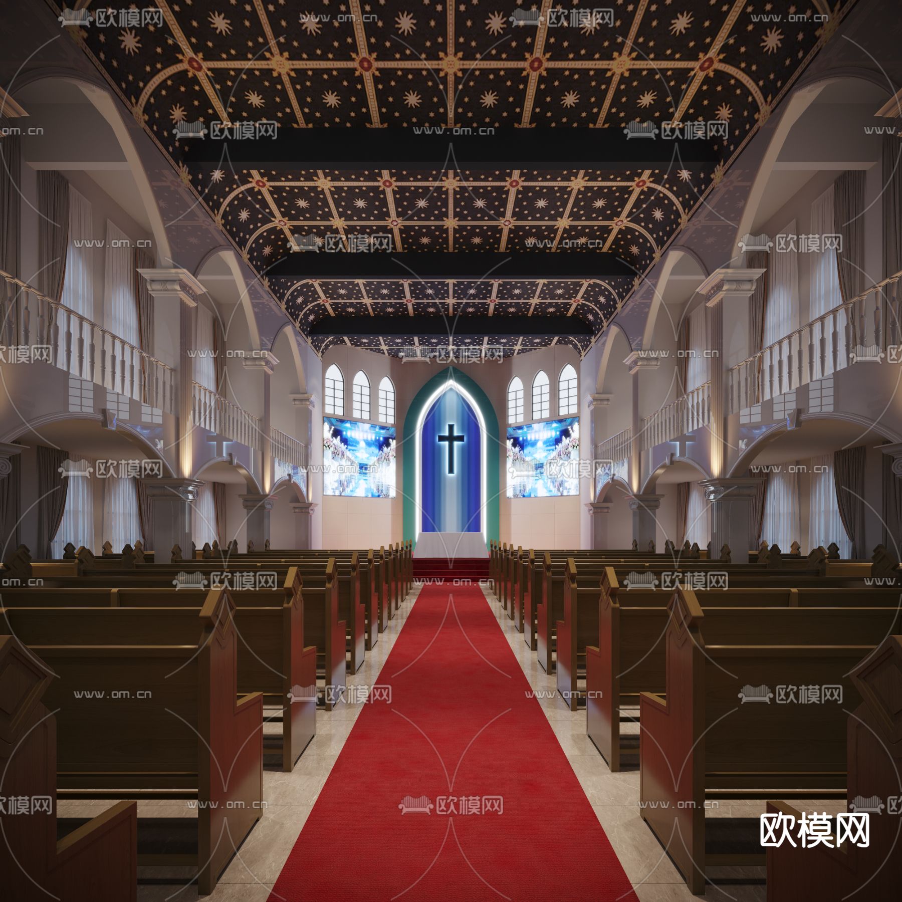 欧式古典宗教文化3d模型下载