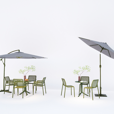  商业外摆桌椅 户外桌椅su模型 