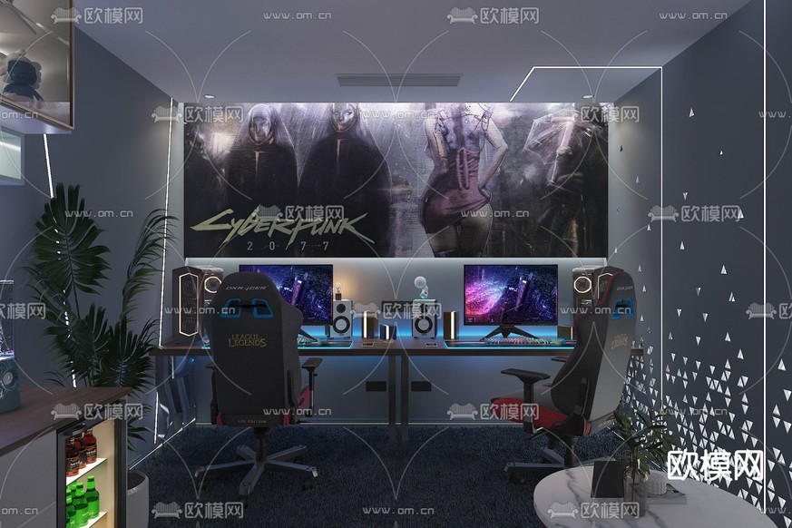 现代电竞房 3d模型下载_ID15237645_3dmax免费模型-欧模网