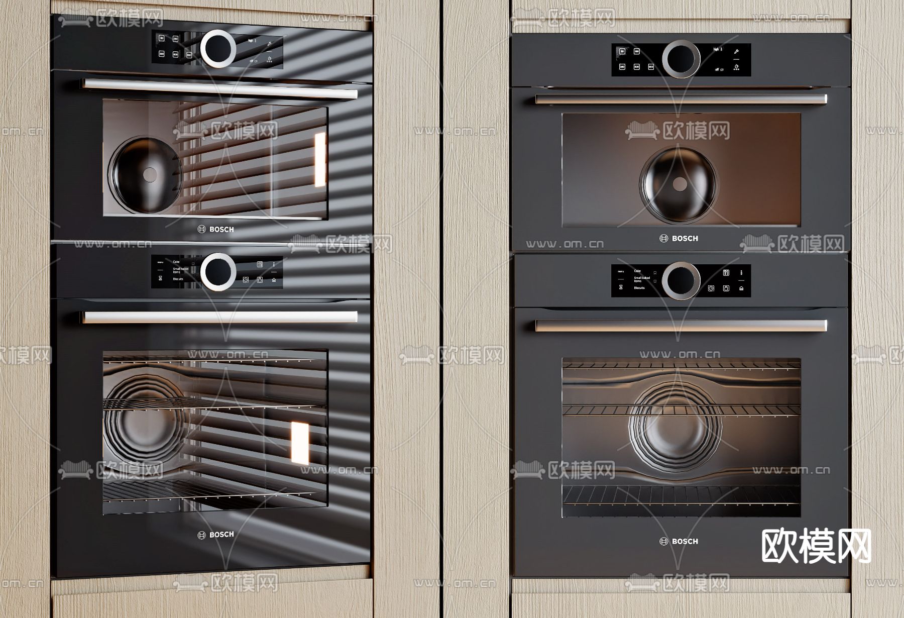 嵌入式烤箱 烤炉su模型下载（渲染图2）