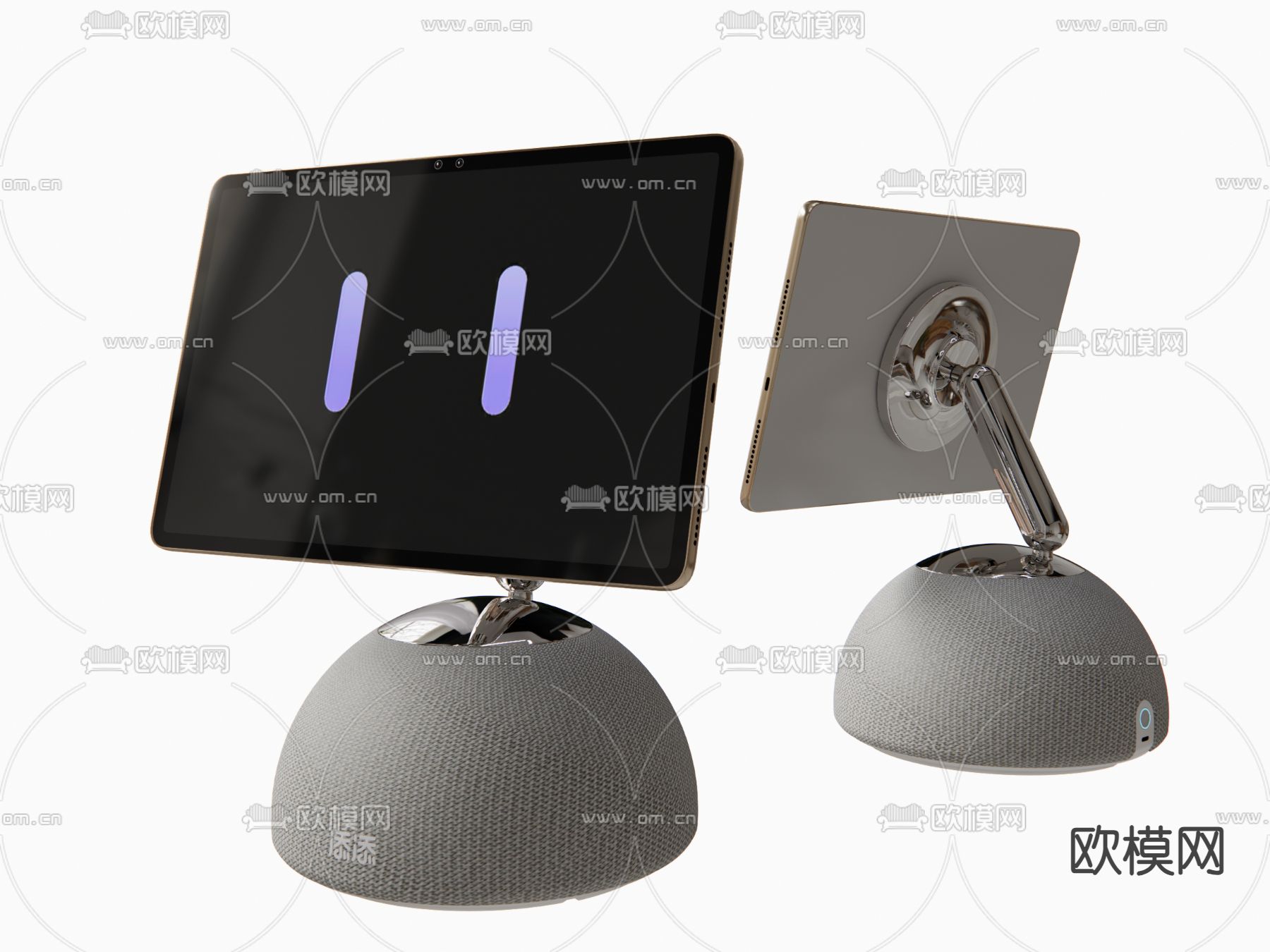 小度添添机器人  AI平板su模型下载（渲染图1）