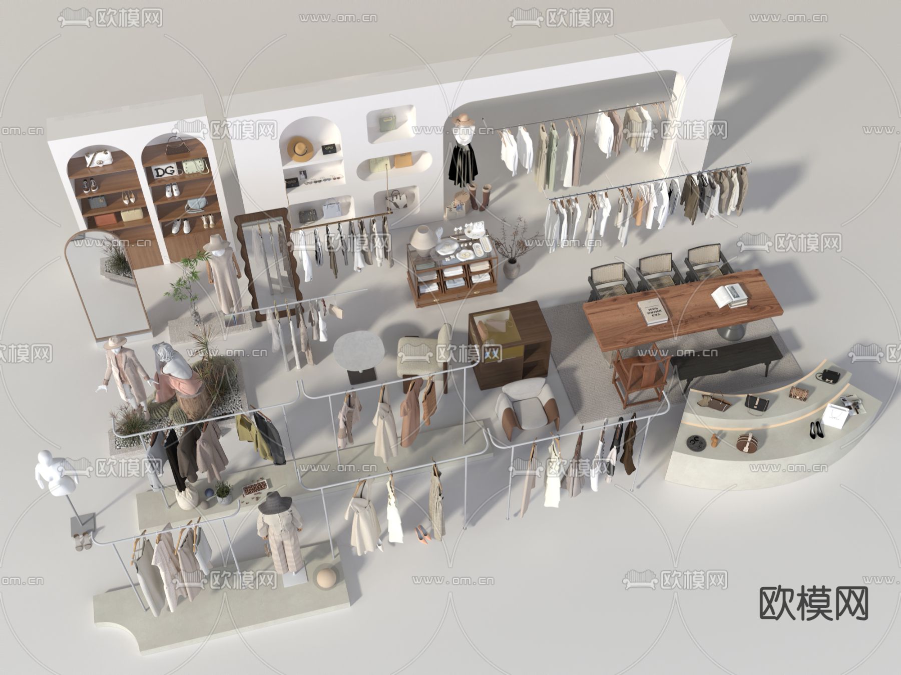 女装店素材 女装店衣服3d模型