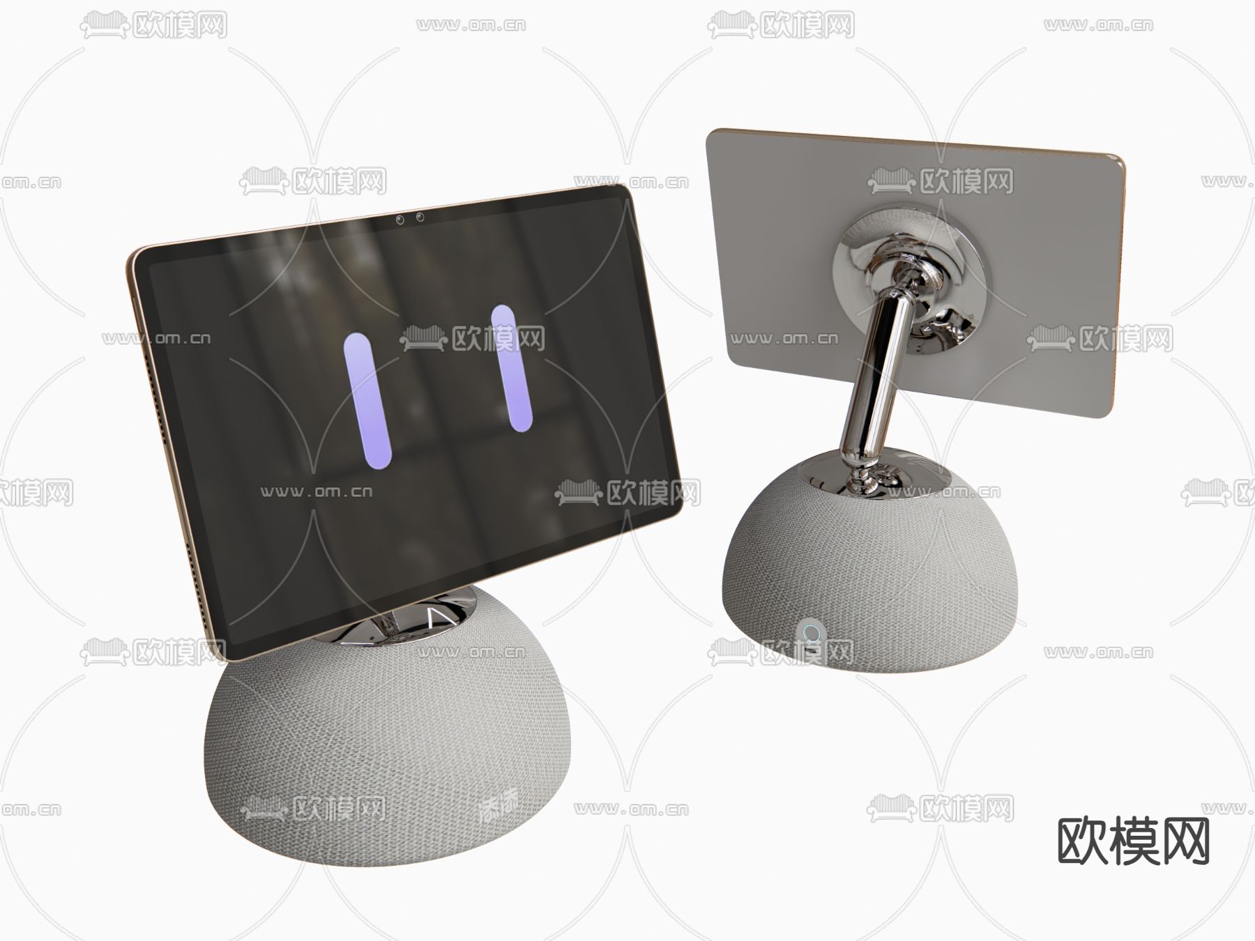 小度添添机器人  AI平板su模型下载（渲染图2）