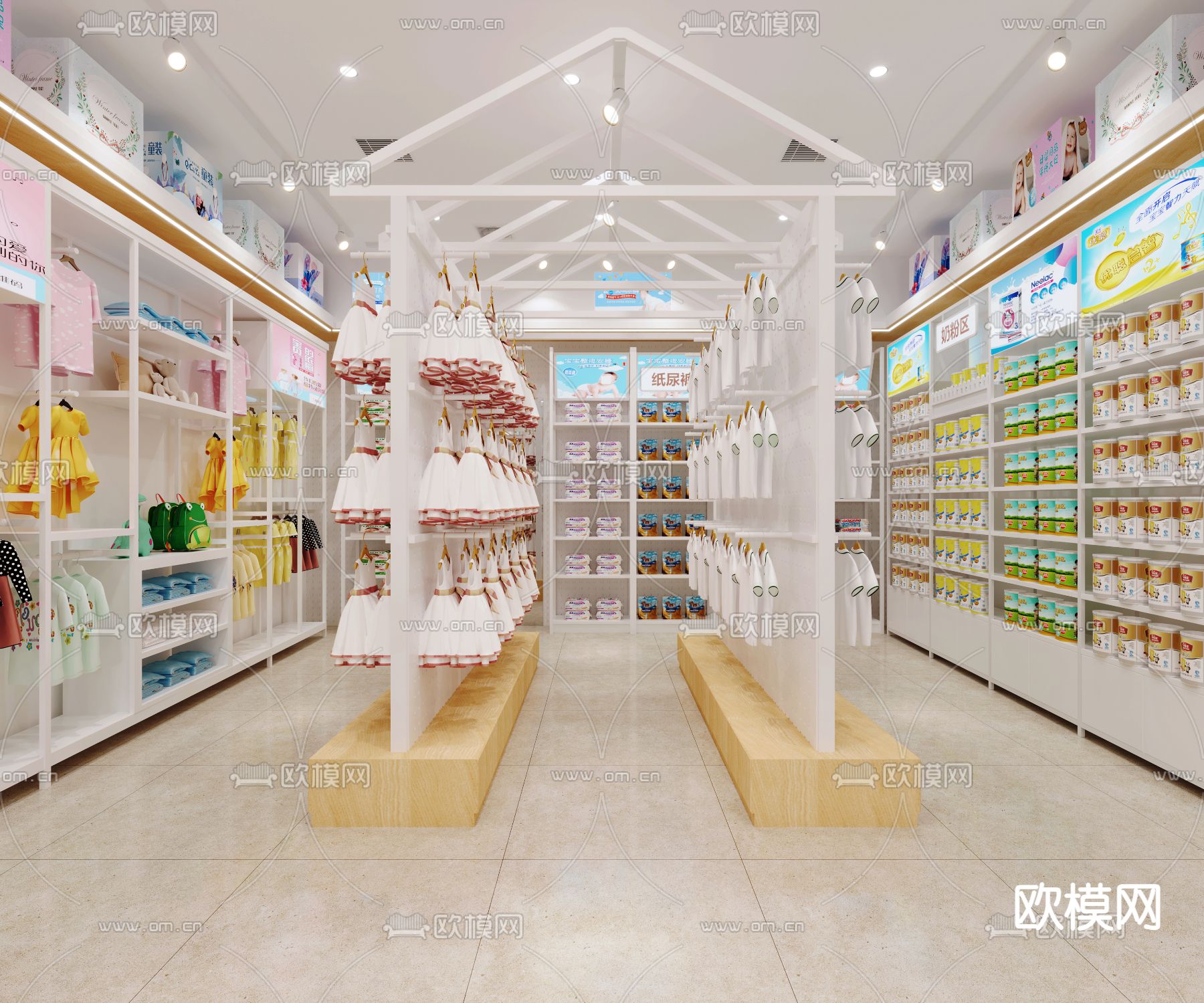 现代母婴店3d模型下载（渲染图3）
