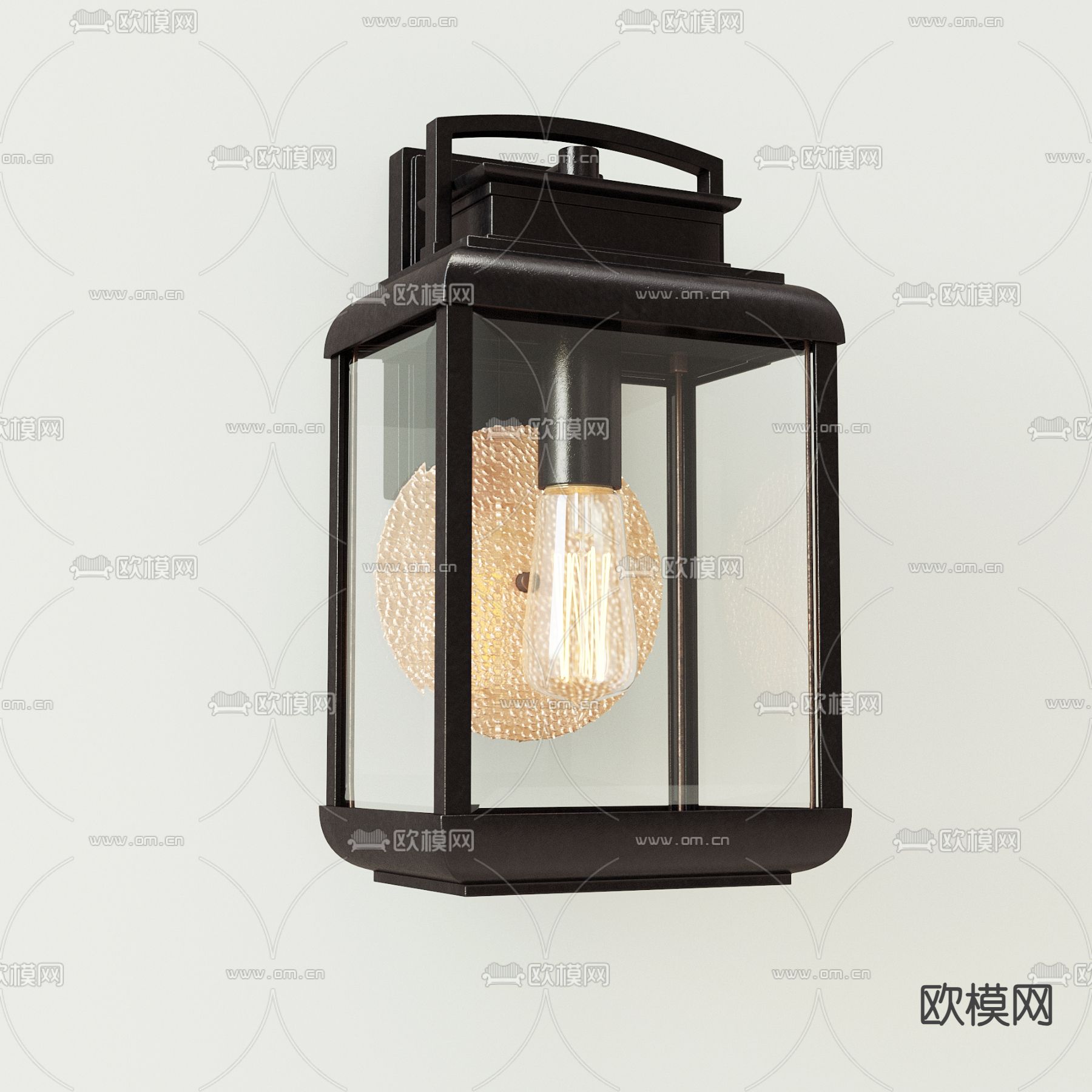 简欧壁灯 户外壁灯3d模型下载
