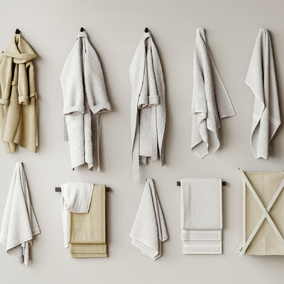  毛巾 浴袍su模型 