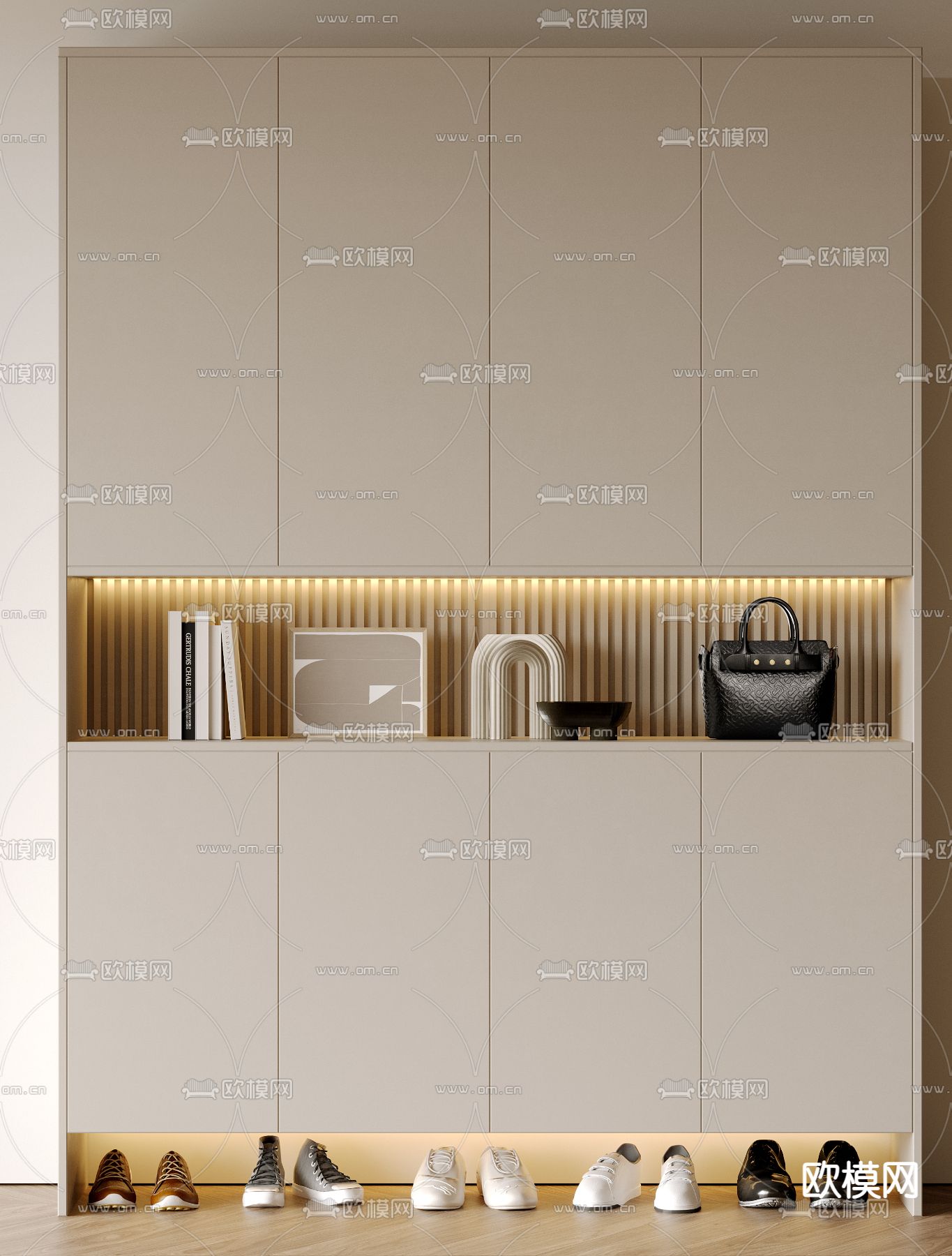 玄关鞋柜su模型下载（渲染图1）