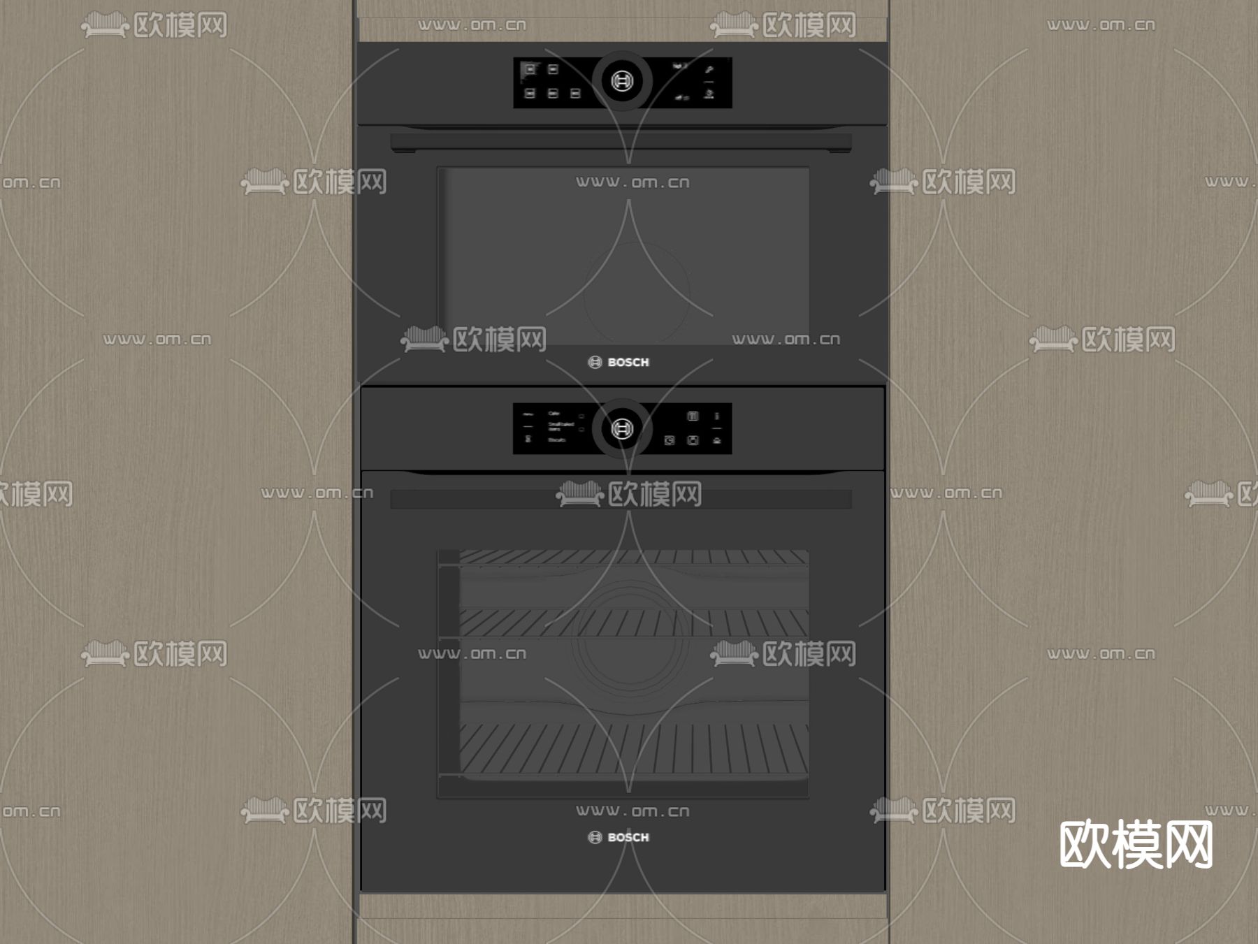 嵌入式烤箱 烤炉su模型下载（渲染图1）