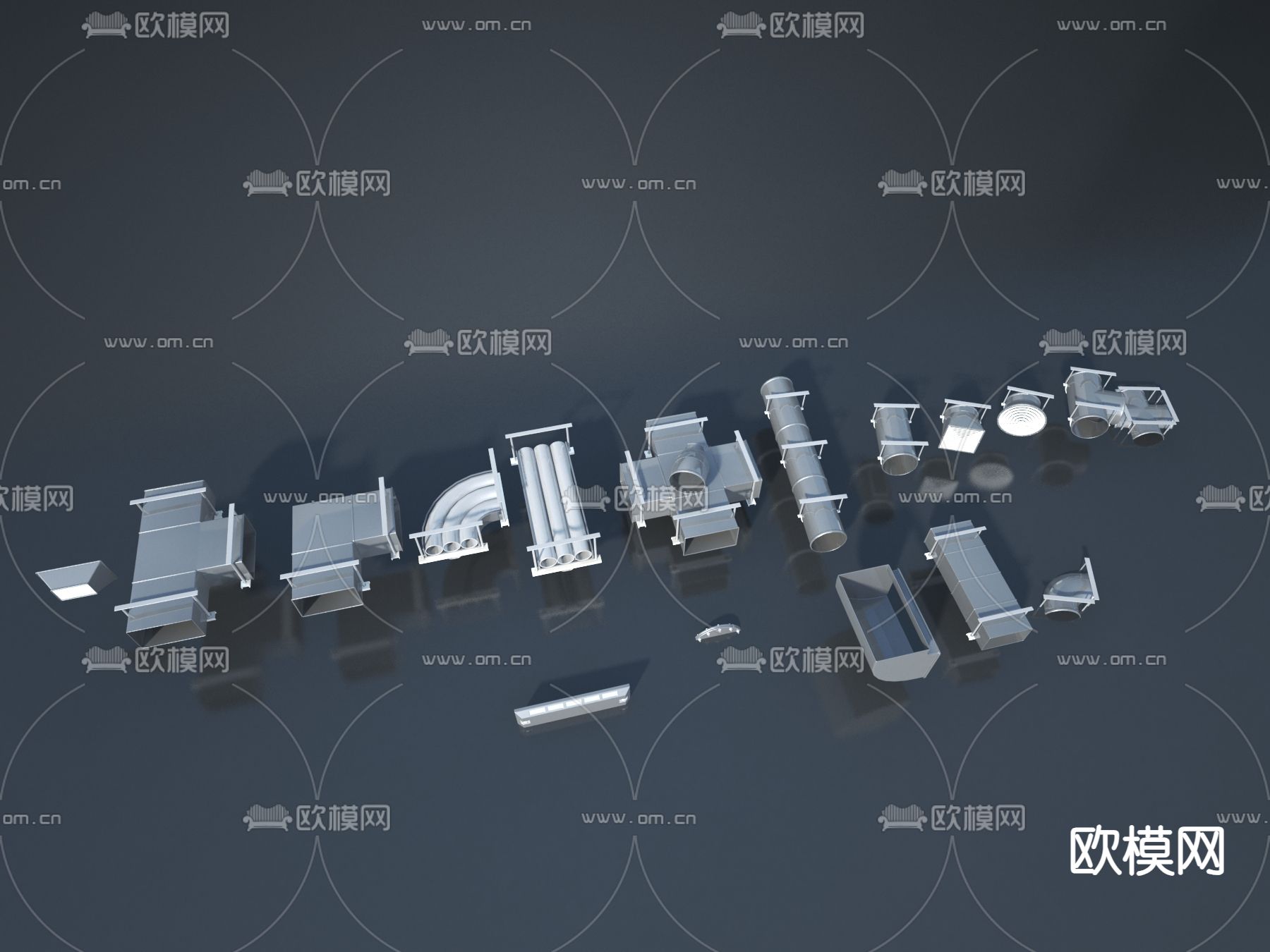 工业 管道3d模型下载