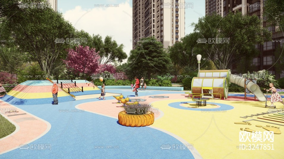 小区景观 住宅景观装修效果图下载(渲染图10)