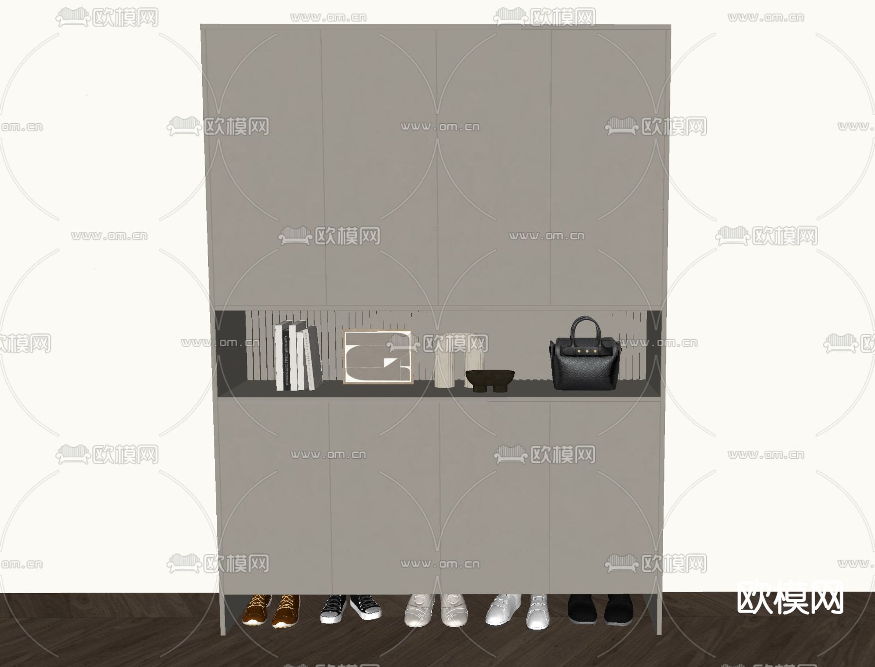 玄关鞋柜su模型下载（渲染图2）