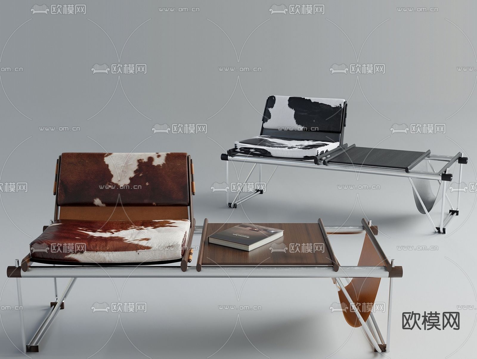 中古长凳su模型下载（渲染图2）