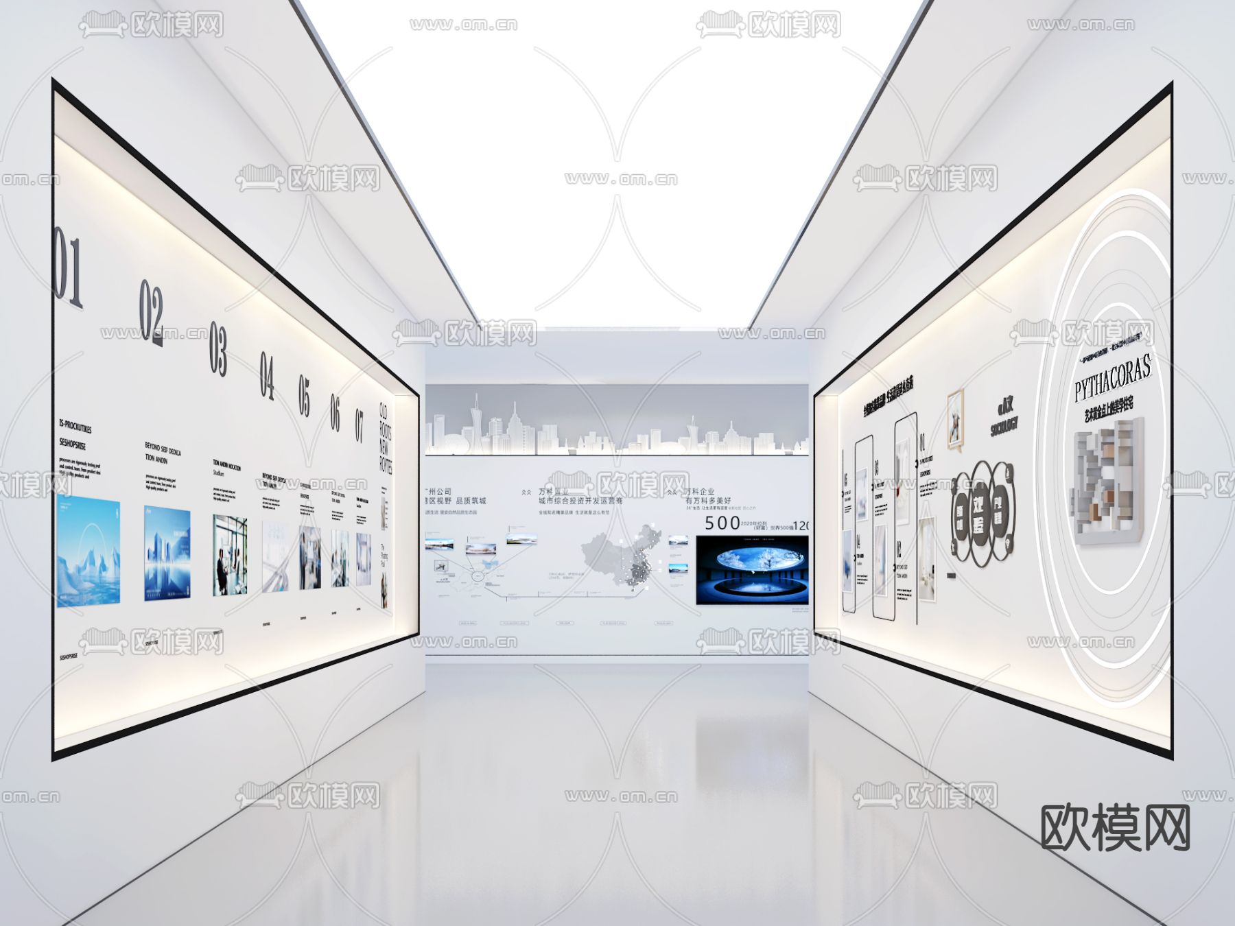 展厅 文化展厅3d模型下载_ID15237289_3dmax免费模型-欧模网