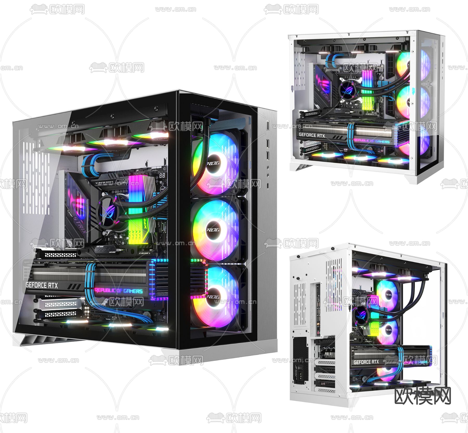 现代电脑主机su模型下载（渲染图2）