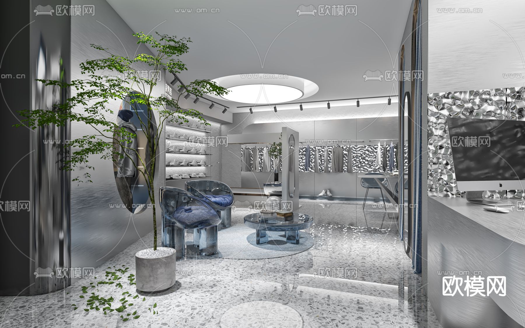 现代服装店3d模型下载（渲染图4）