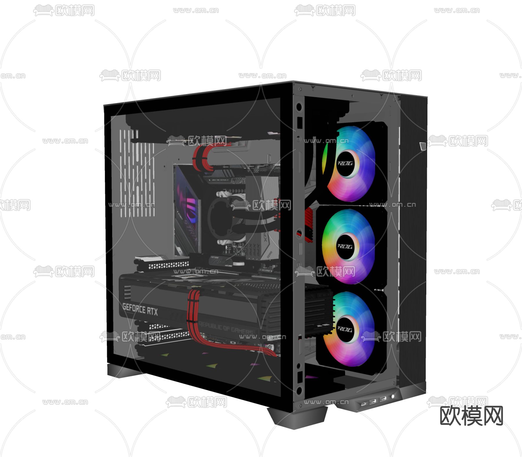 现代电脑主机su模型下载（渲染图1）