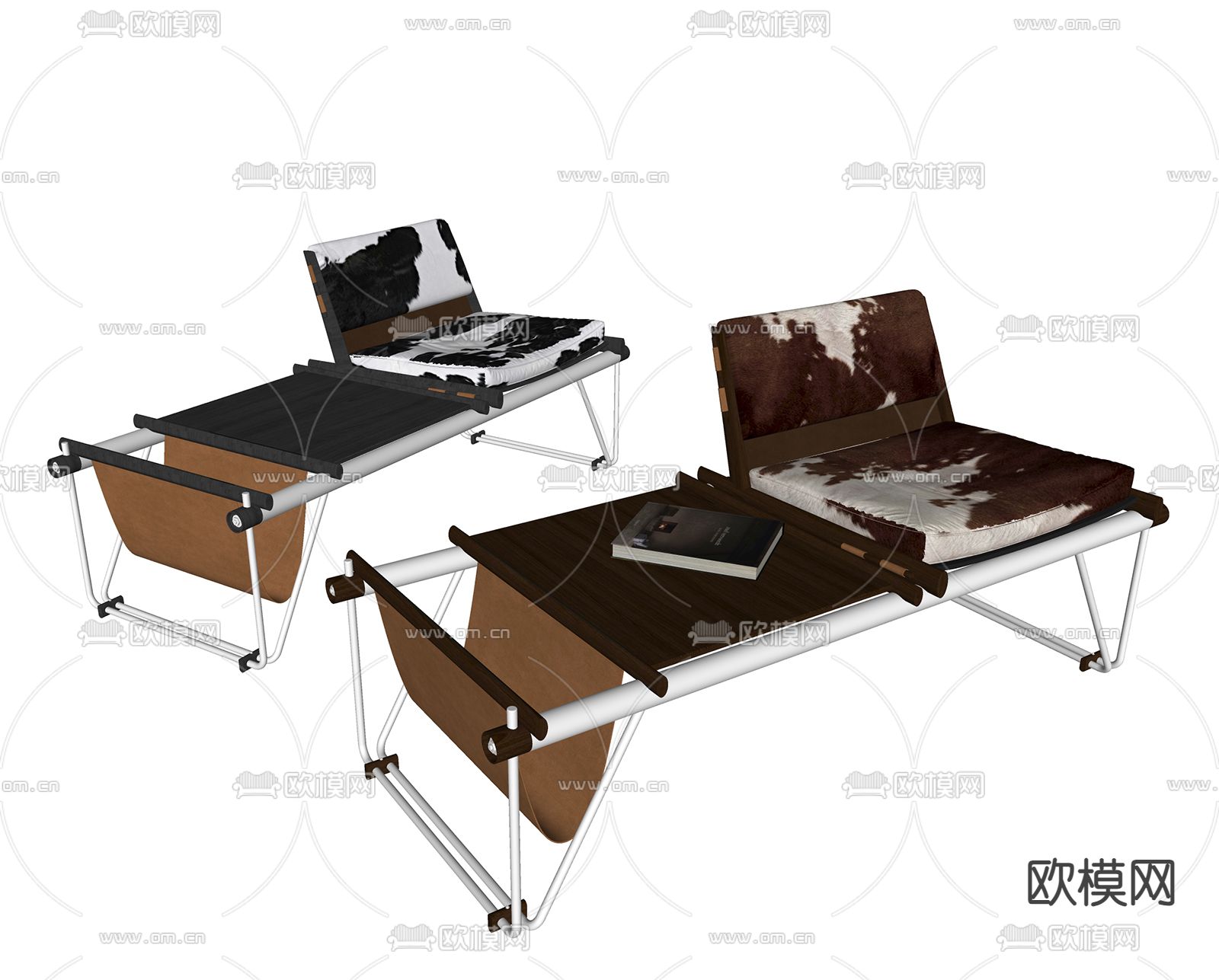 中古长凳su模型下载（渲染图1）