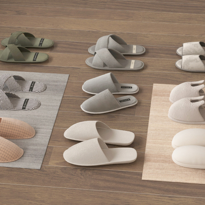  现代拖鞋su模型 