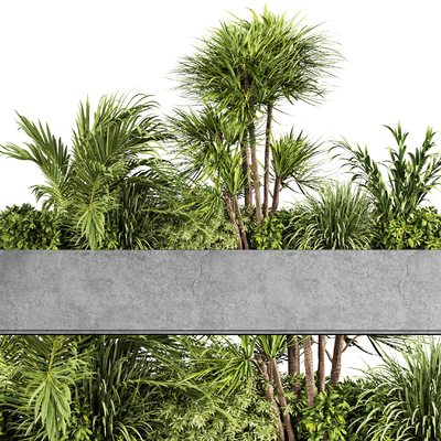  植物堆 花箱 花坛 盆景 盆栽su模型 