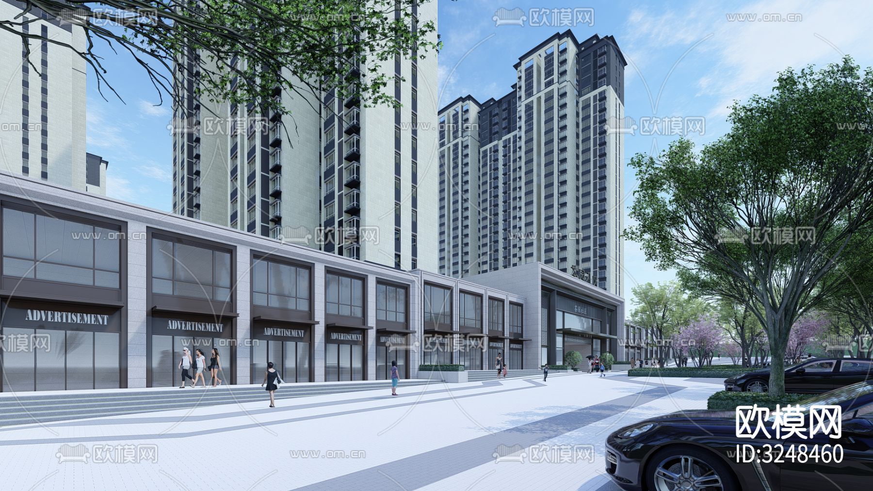 示范区 售楼部装修效果图下载（渲染图1）