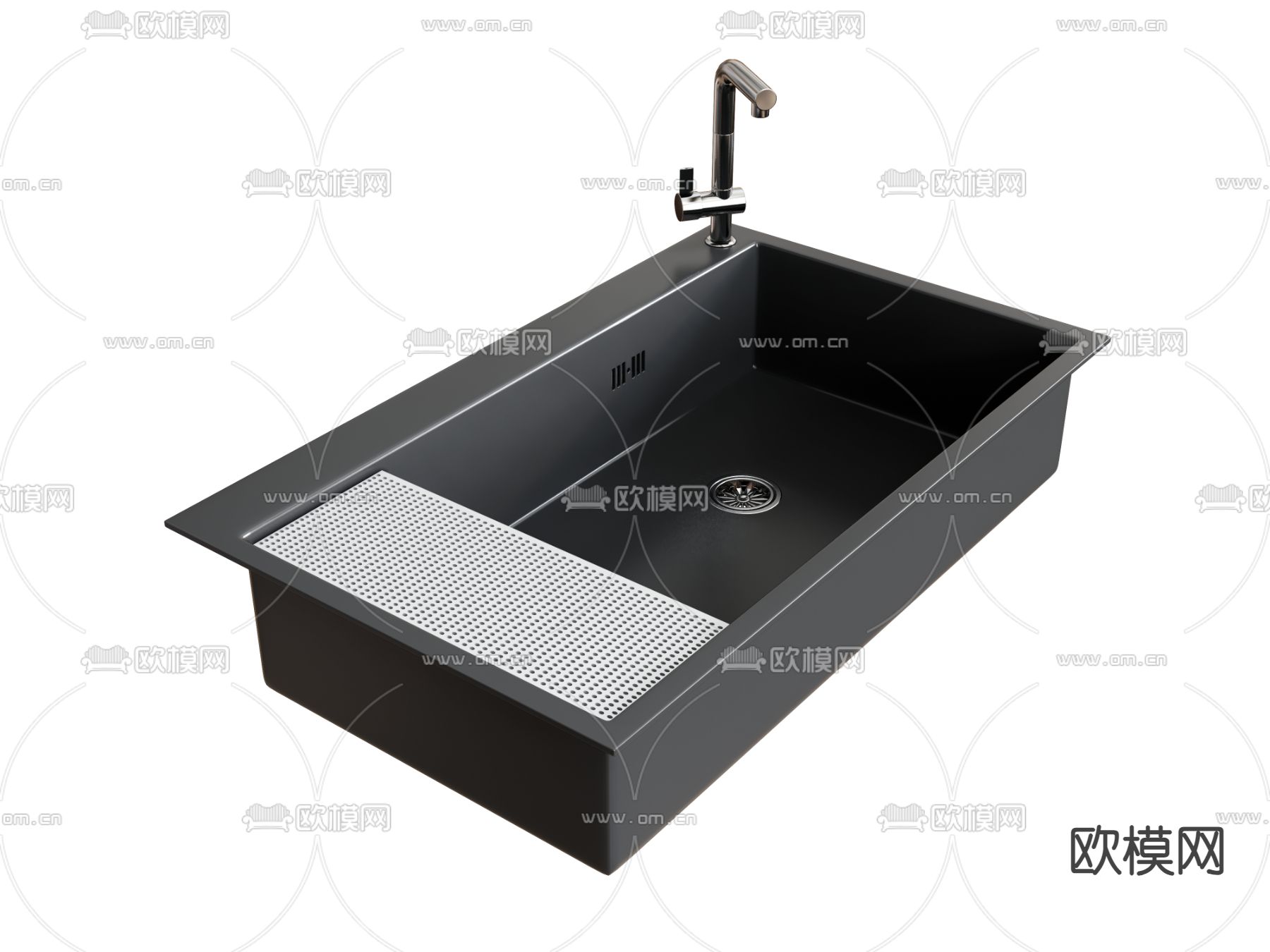 水槽 水龙头su模型下载（渲染图2）