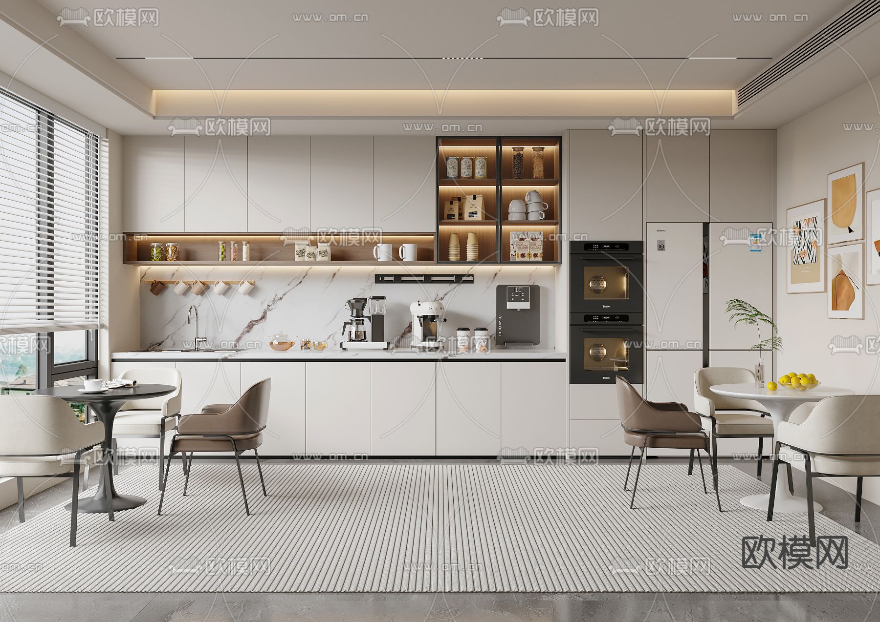 办公室茶水间3d模型下载