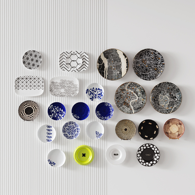  陶瓷碟子 餐盘 底图餐盘su模型 