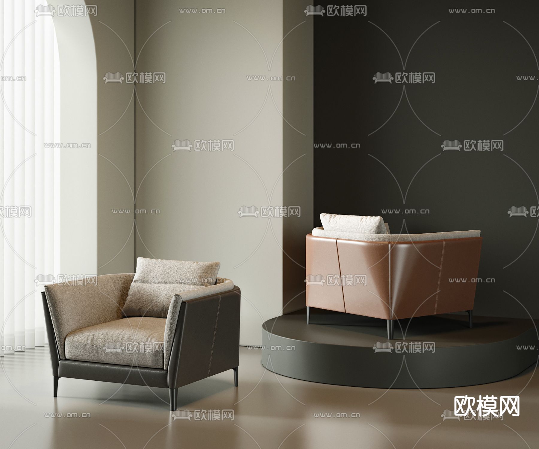 沙发椅 单人沙发3d模型下载