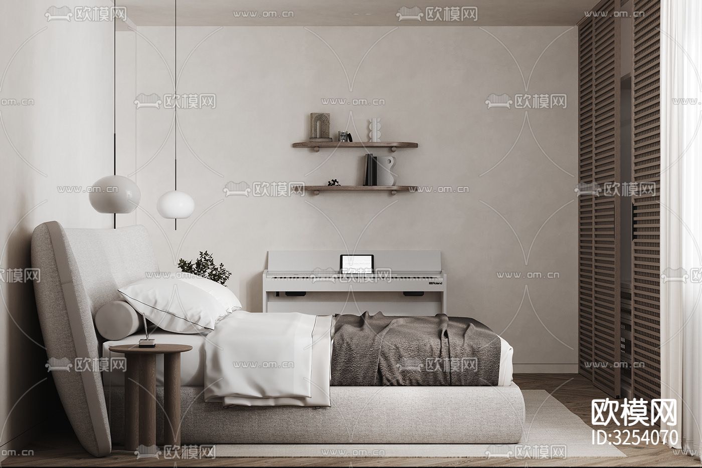 中性色系公寓装修效果图下载（渲染图16）