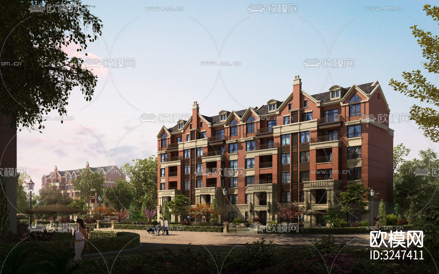 住宅楼装修效果图下载（渲染图3）